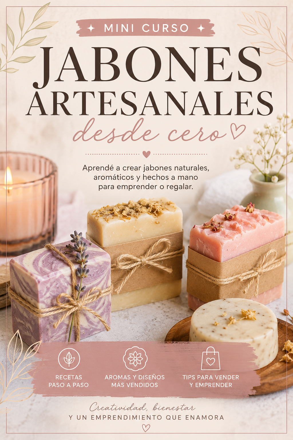 🧼 Mini curso  digital de Jabones Artesanales | Aprende a Crear y Vender Jabones desde Casa